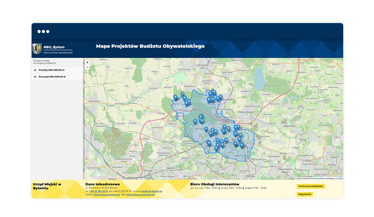 interaktywna mapa projektow budzetu obywatelskiego
