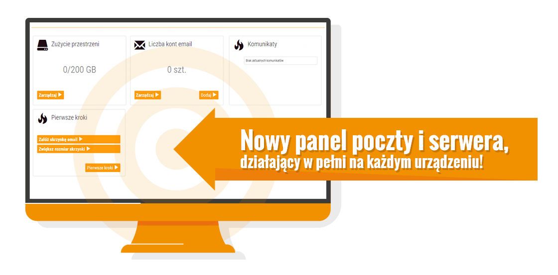 Nowy panel obsługi poczty i serwera WWW