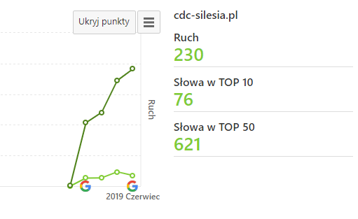 wyniki pozycjonowania cdc silesia