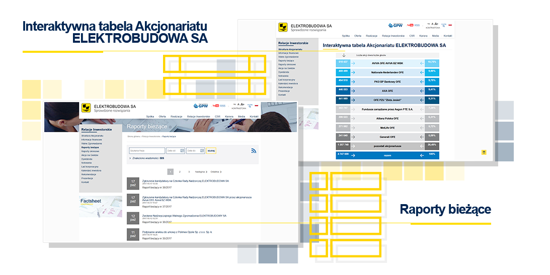 raporty bieżące spółki giełdowej projekt graficzny